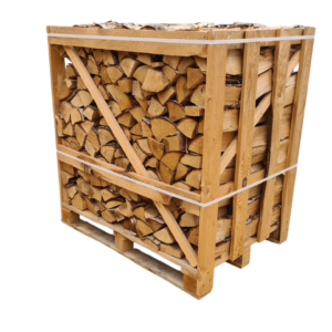 Birkenkaminholz in der kleinen Kiste, ofengetrocknet, 1 m³